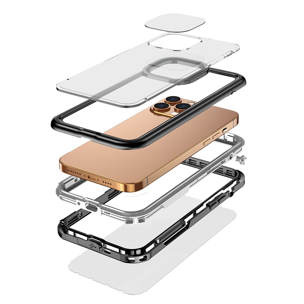 iPhone 13 / iPhone 13 Pro Wasserfeste Outdoor Schutz Hülle (IP68) - Schwarz