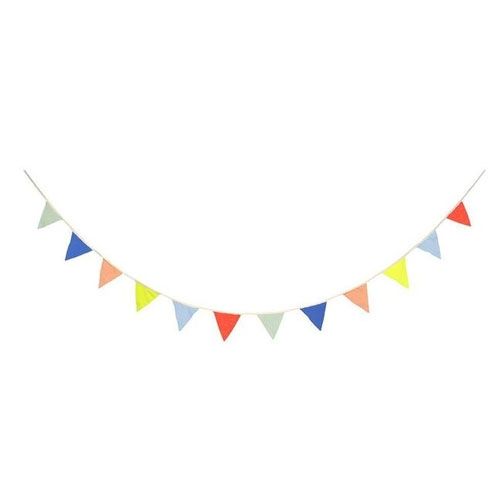 Meri meri stoffen slinger vlag - multi