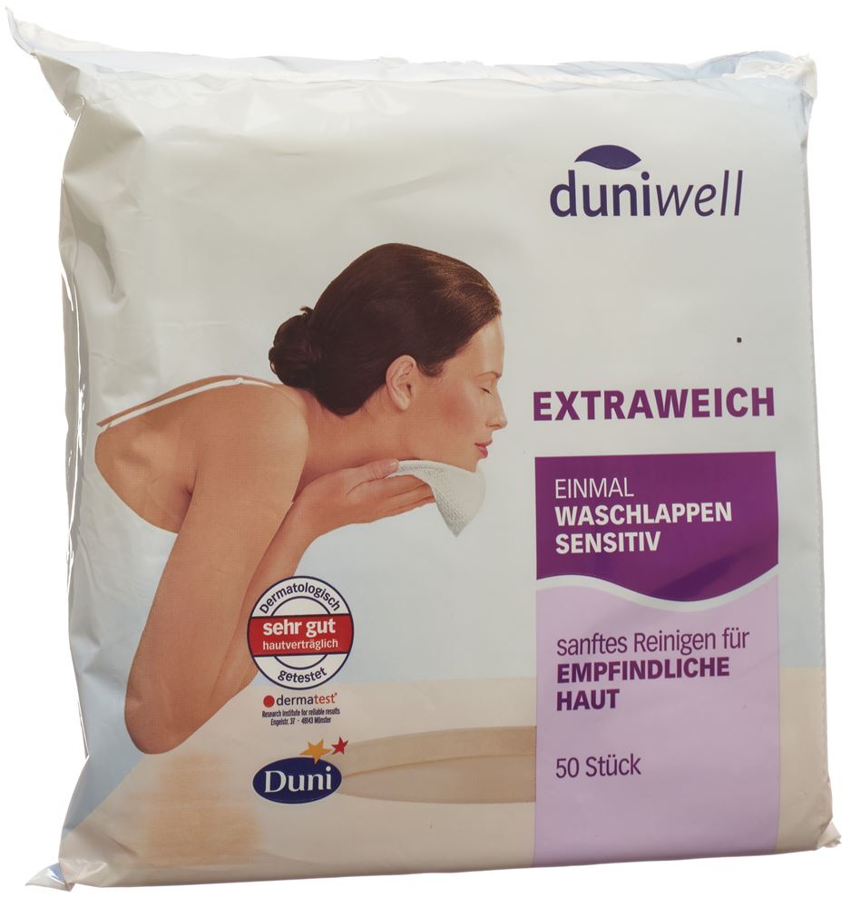 DUNIWELL Einmal Waschlappen sensitiv<br>50 Stück