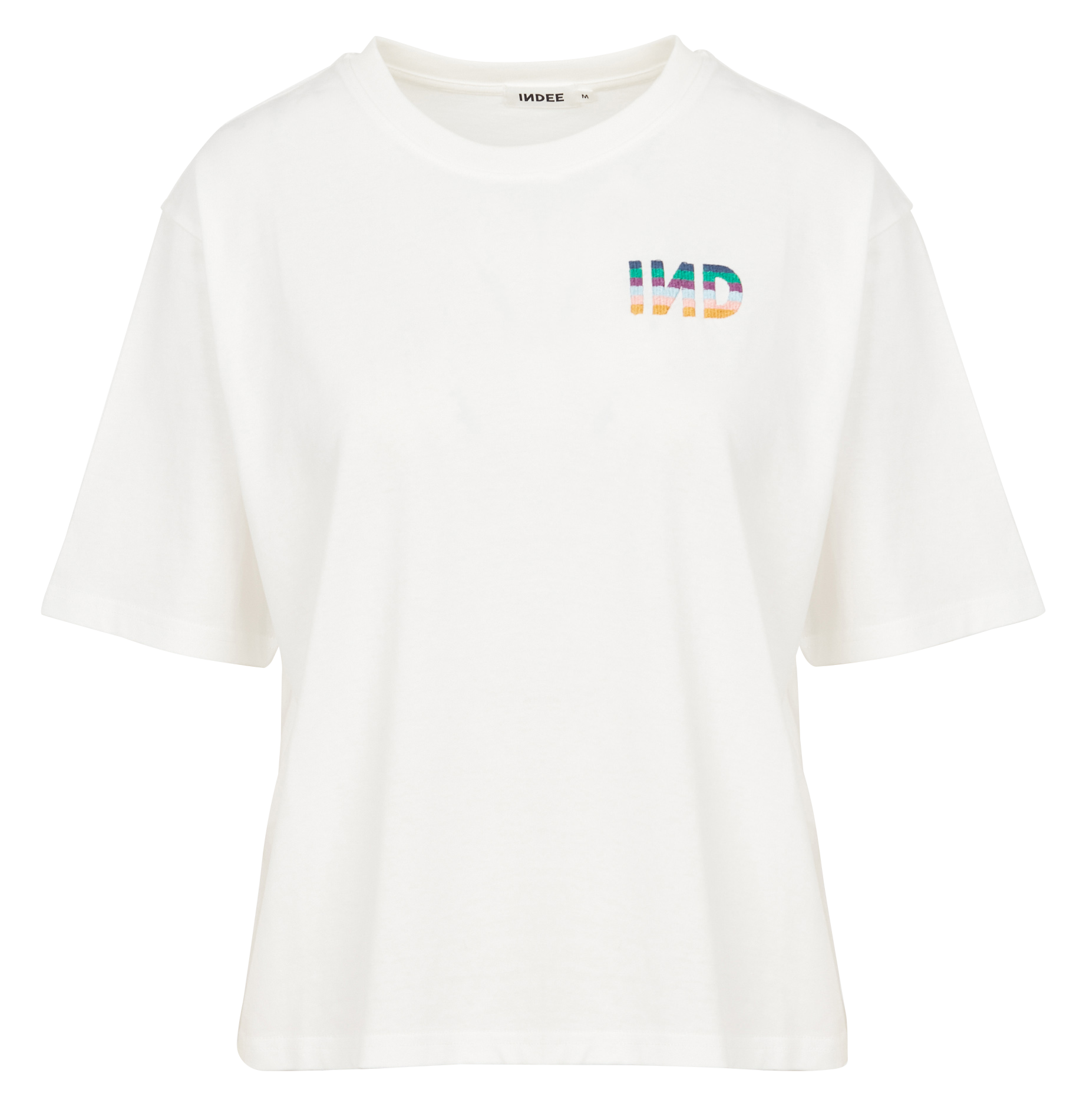 OTIS - Tee-shirt col rond brodé en coton | Blanc