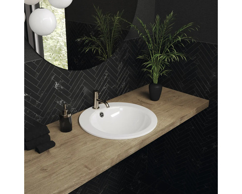 KALDEWEI Inbouwwastafel OBJECT R 47,5 x 47,5 cm alpinewit glanzend geëmailleerd met coating 911606013001