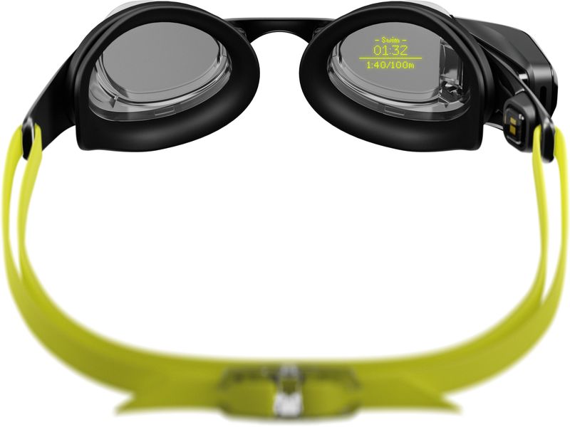 FORM Schwimmbrille Goggle Smart Swim 2 Gelb/Schwarz Schwimmbrille mit patentiertem AR-Display