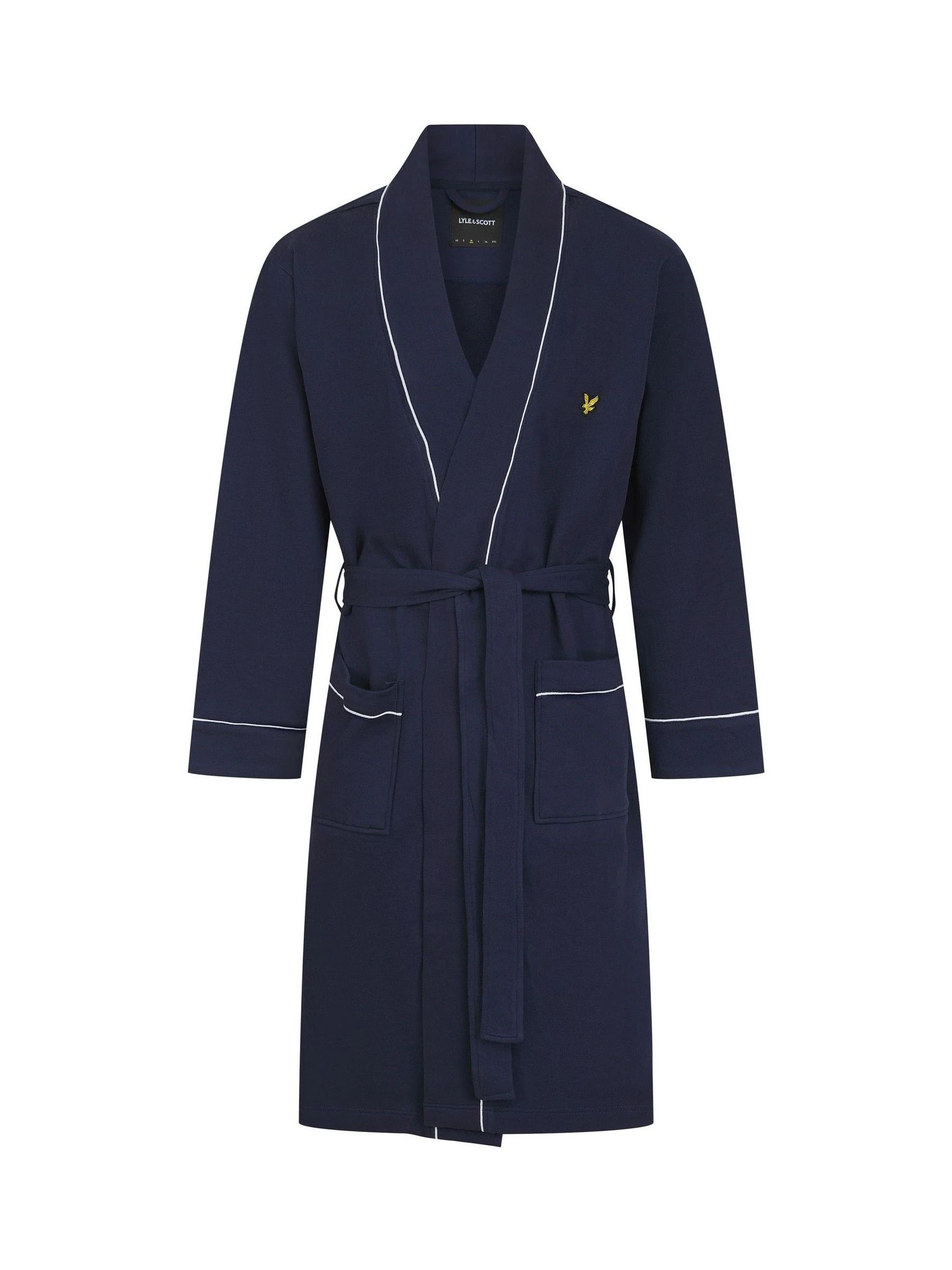 Blauw - Lyle & Scott Kobe Kimono Robe