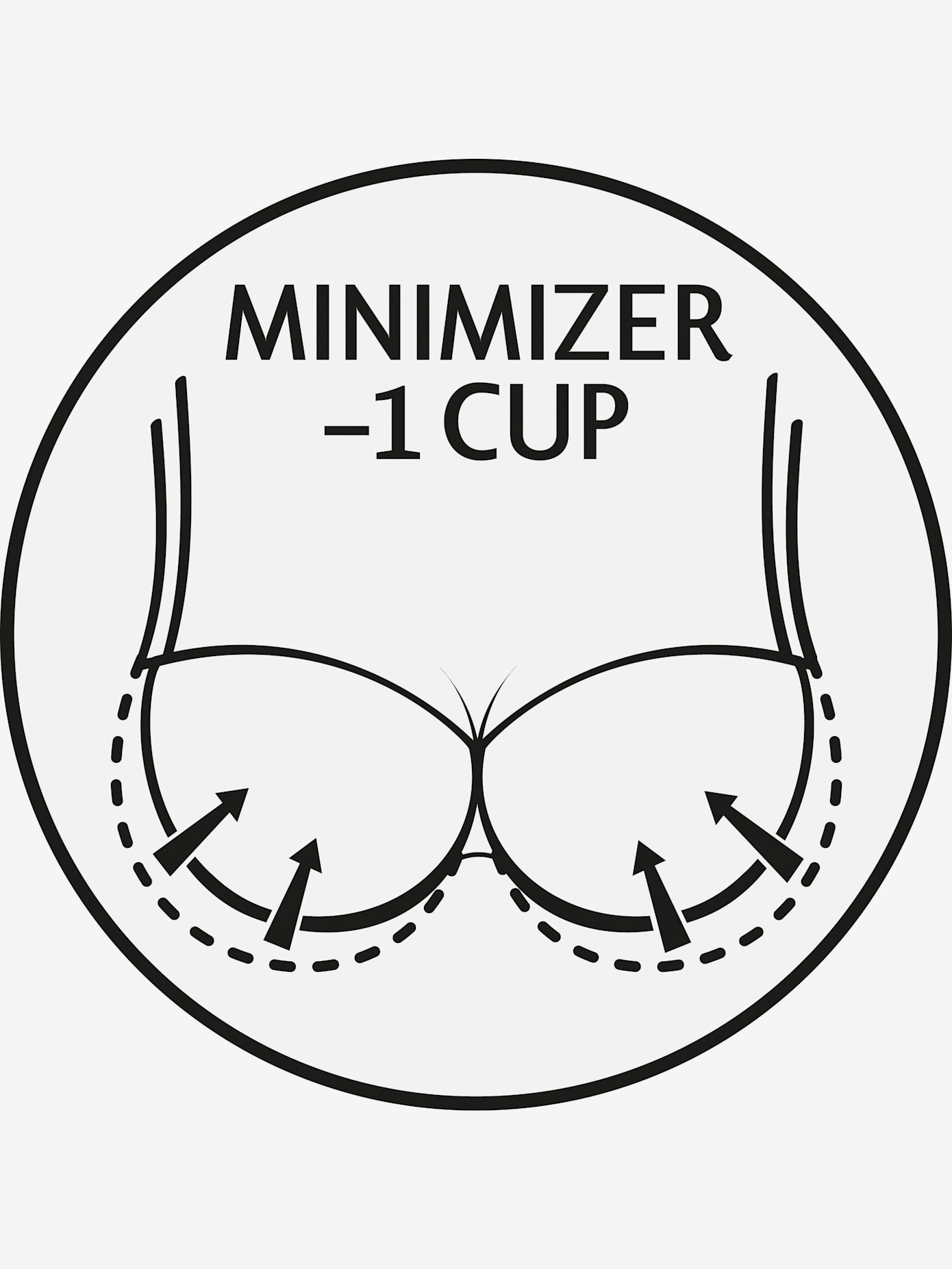 Ce soutien-gorge minimiseur réduit visuellement la poitrine d'une taille de bonnet