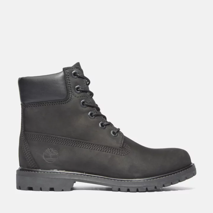 Bota Timberland Premium 6 Inch Impermeável Feminina na Cor Preta