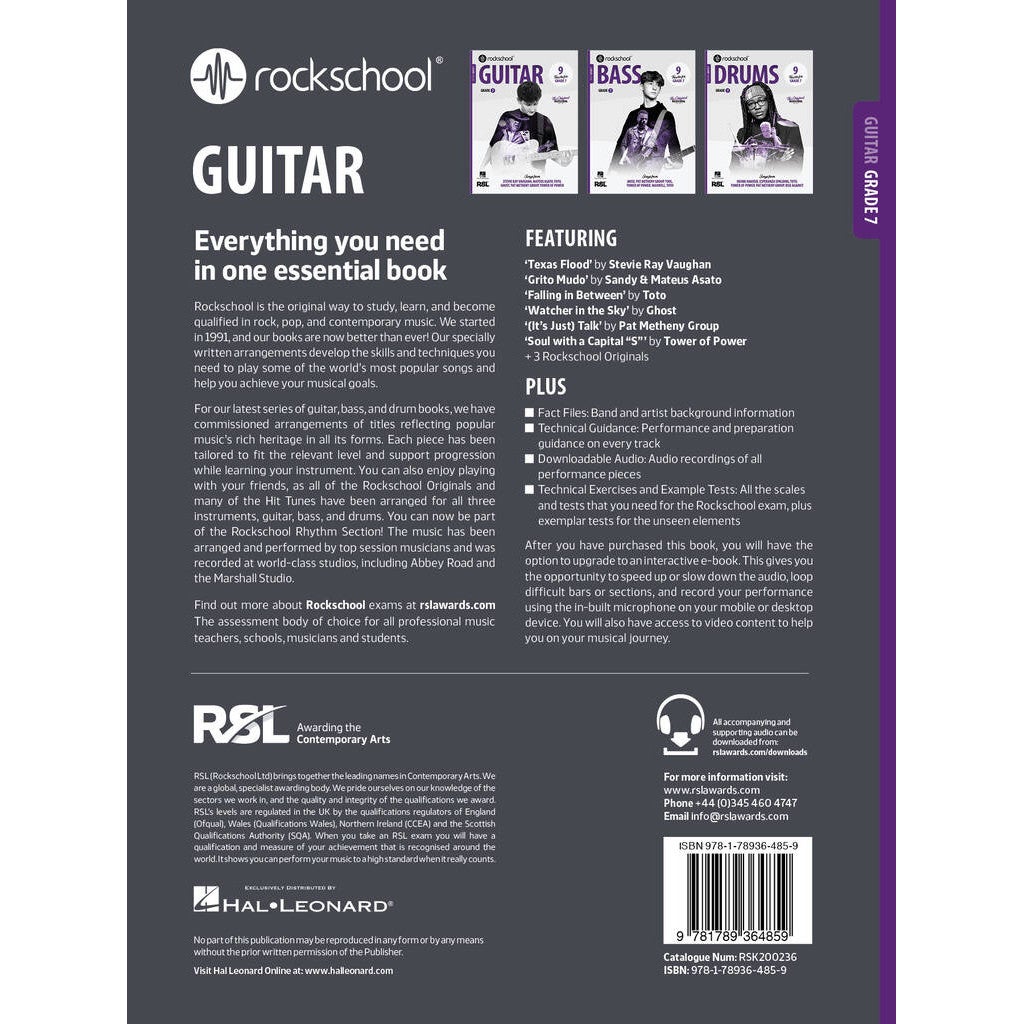 Rock School Limited Guitar Grade 7 (2024) gitaarboek