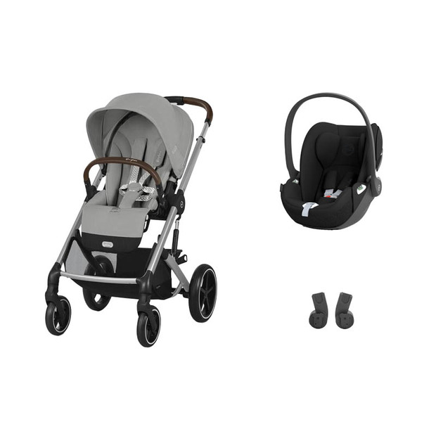 POUSSETTE DUO Balios S Lux SLV Stone Grey + Cloud T I-Size Sepia Black - CYBEX
