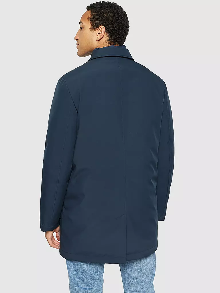 KNOWLEDGE COTTON APPAREL Mantel CLIMATE SHELL blau