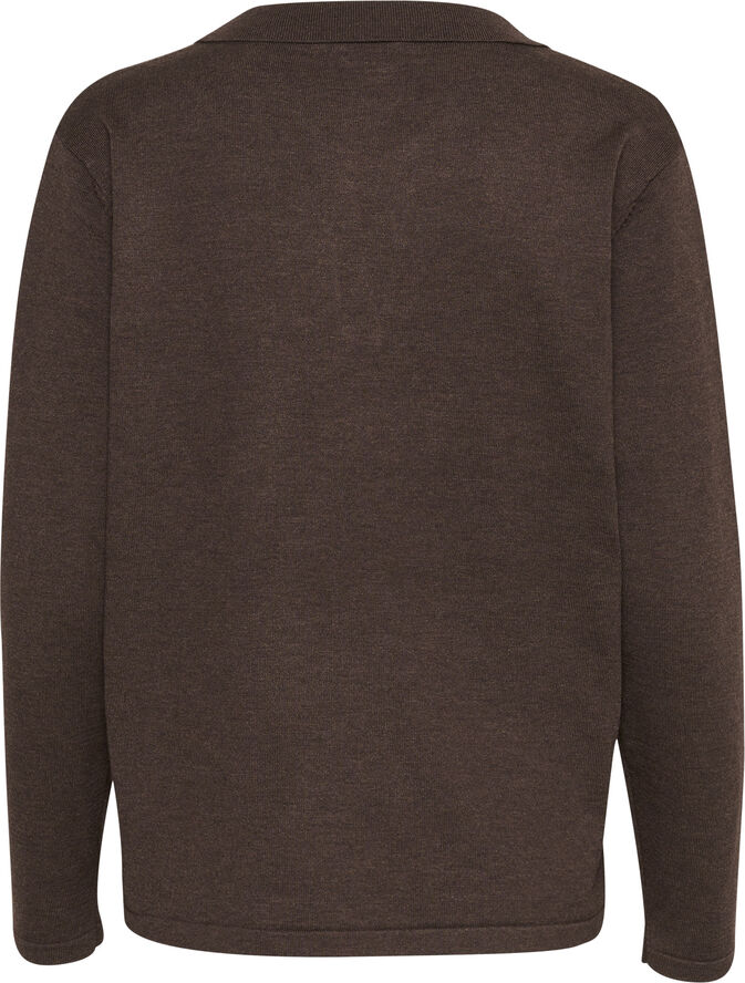 Saint Tropez MilaSZ Polo Pullover Dark oak melange