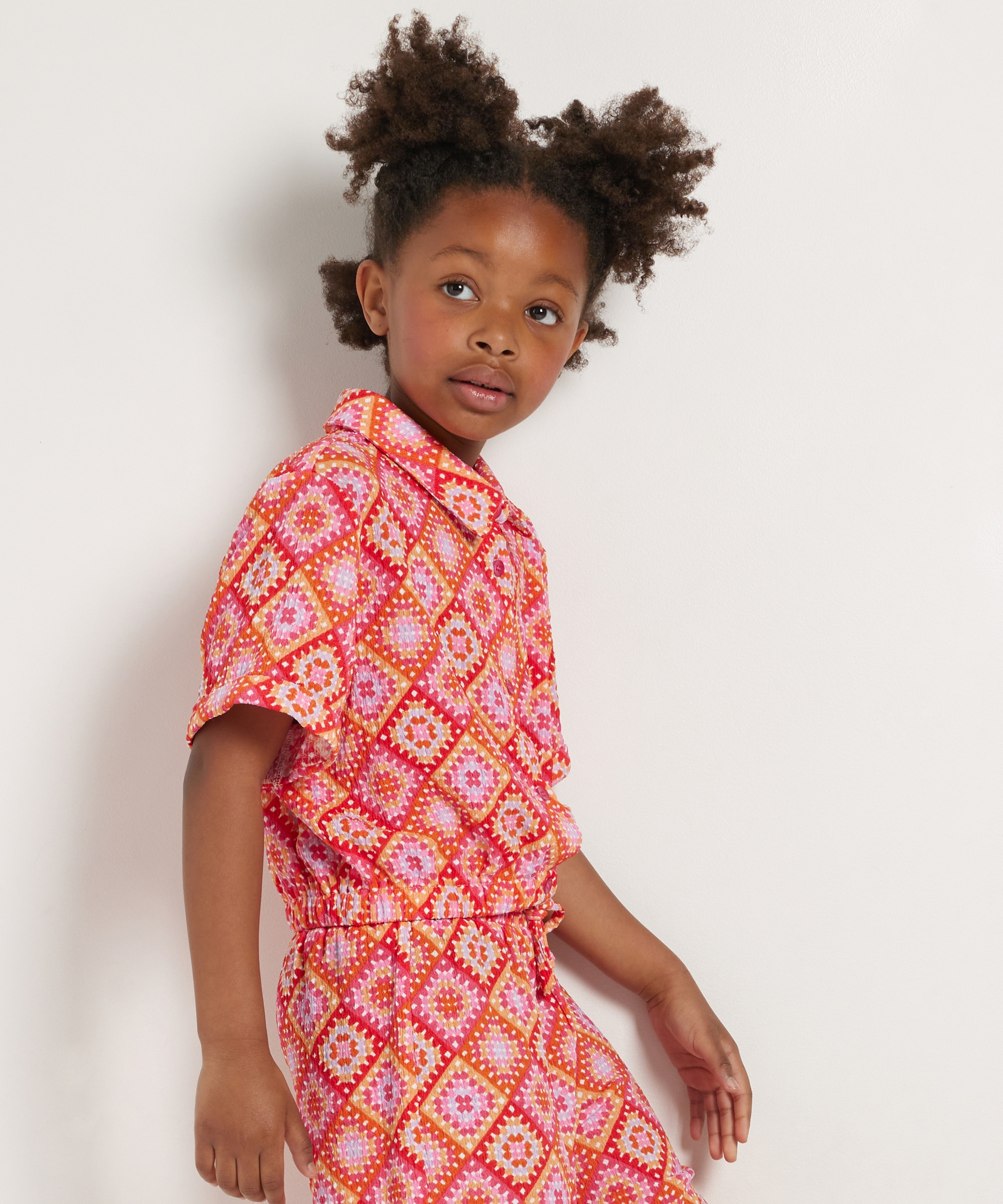 blouse met retroprint