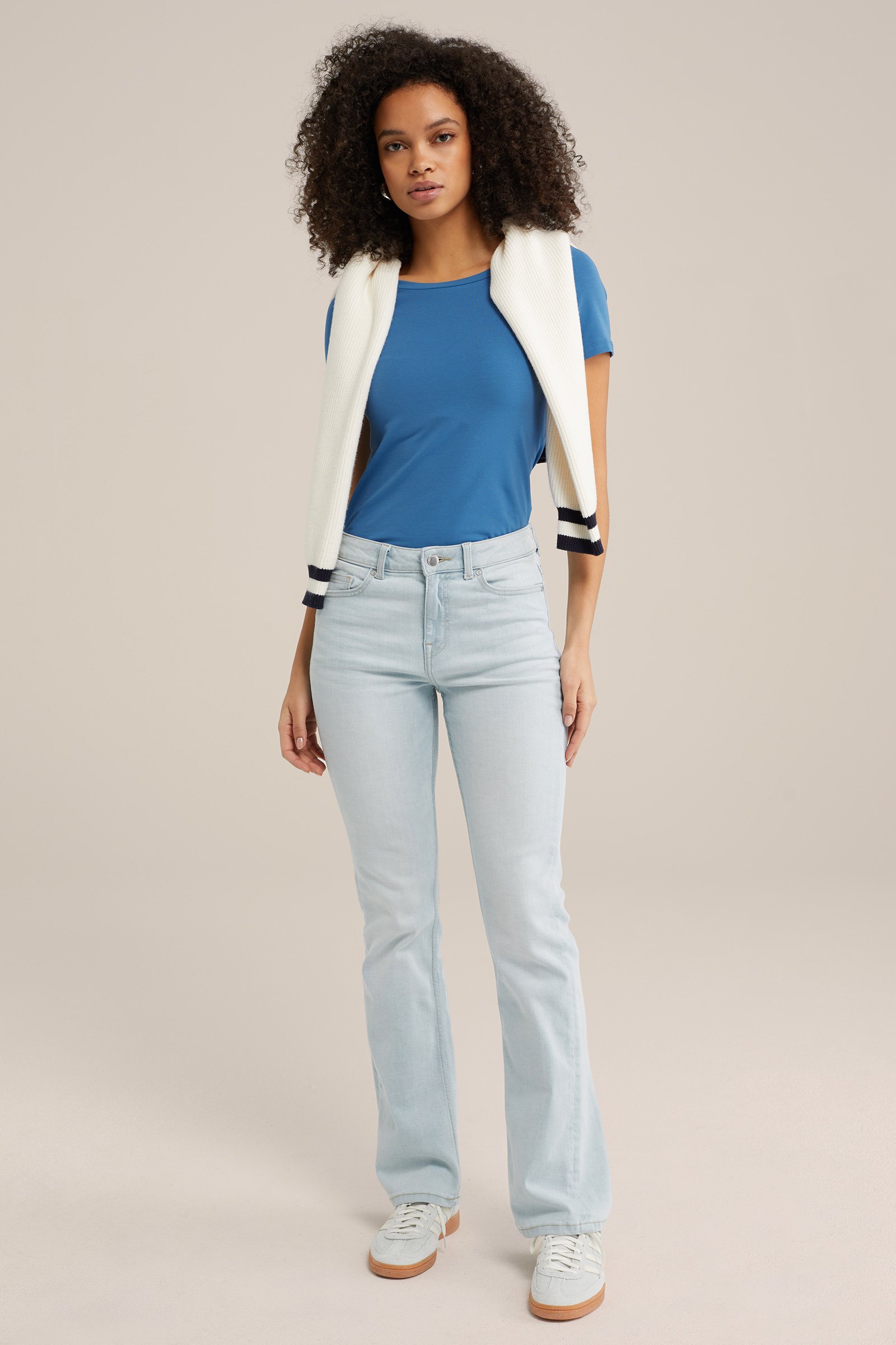 T-shirt WE Fashion Lichtblauw