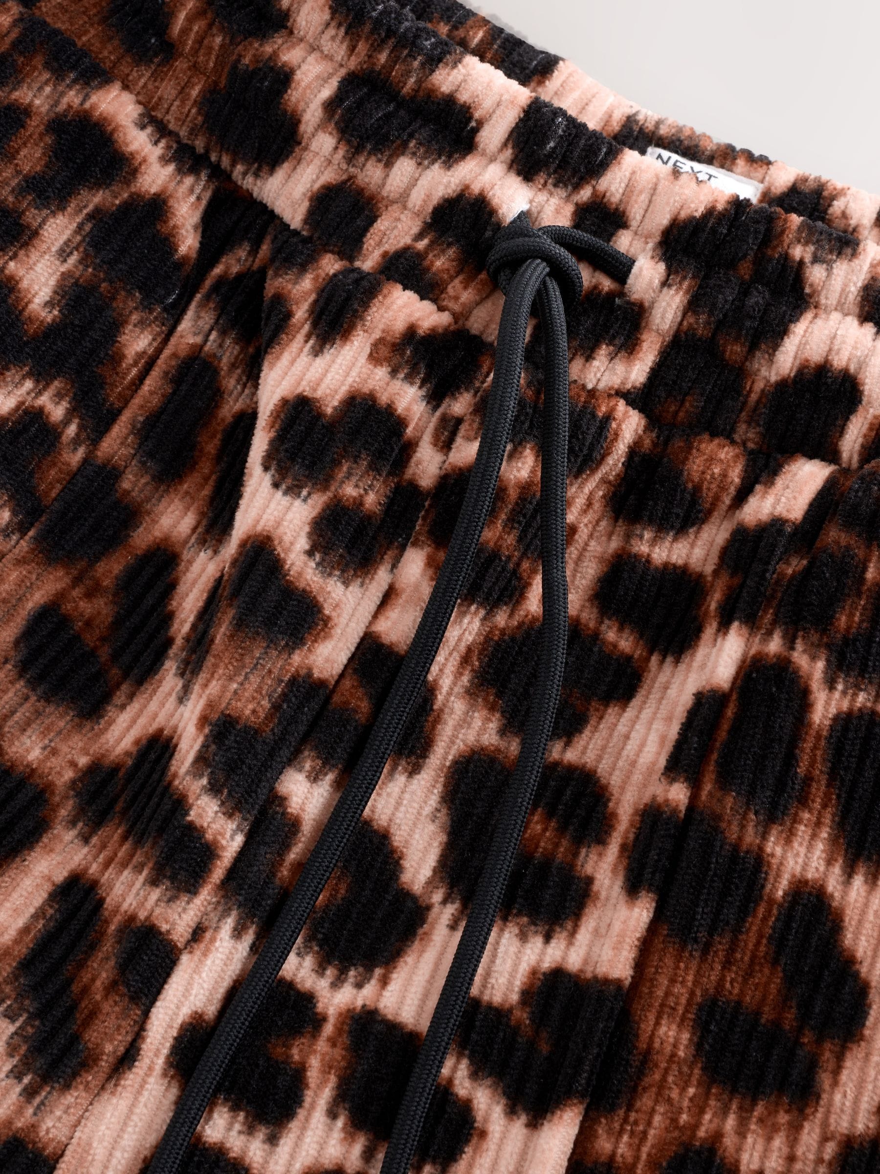 Dierenprint - Broek met wijde kortere pijpen