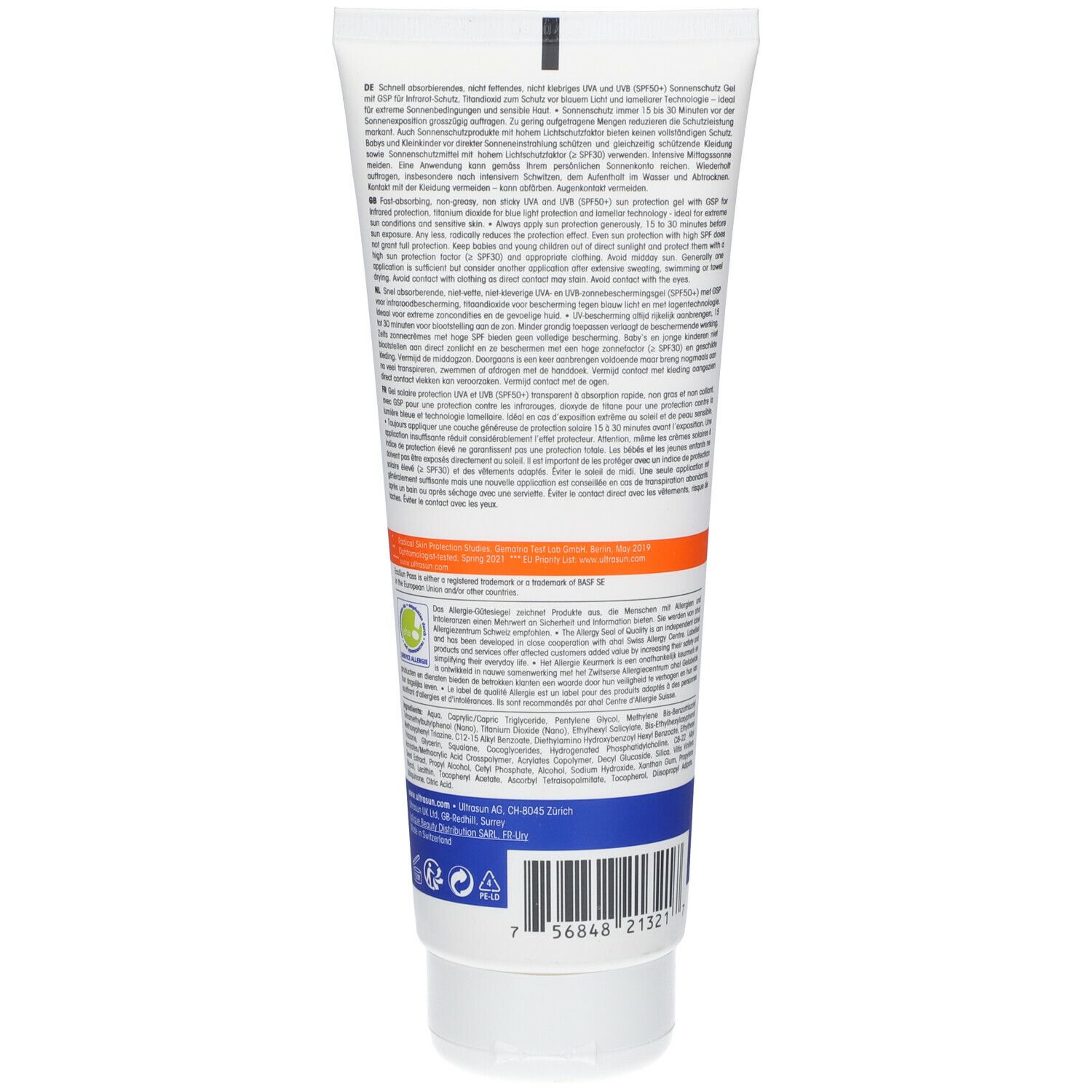 ultrasun BodySun Gel LSF 50