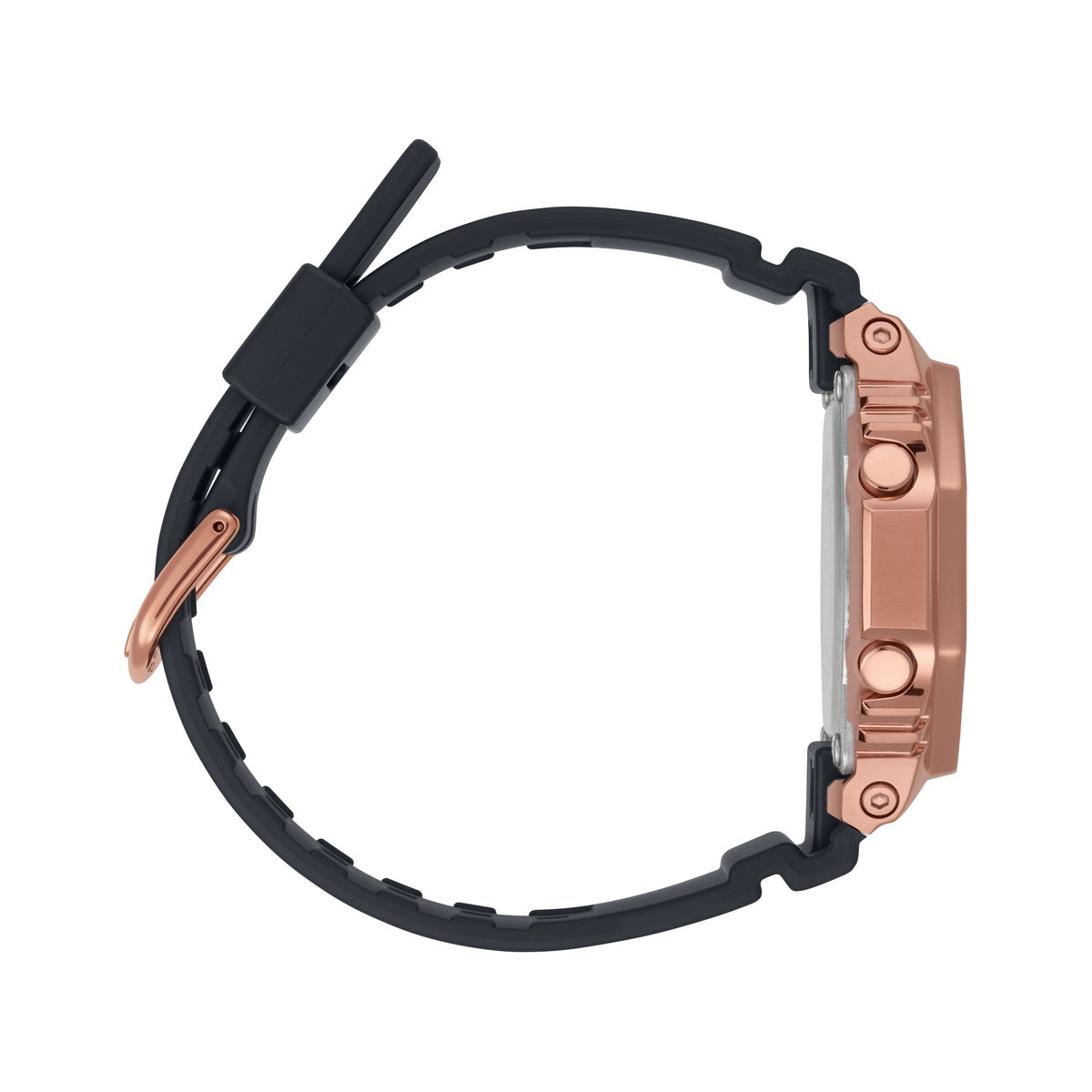 Montre G-SHOCK femme acier doré rose bracelet résine noire