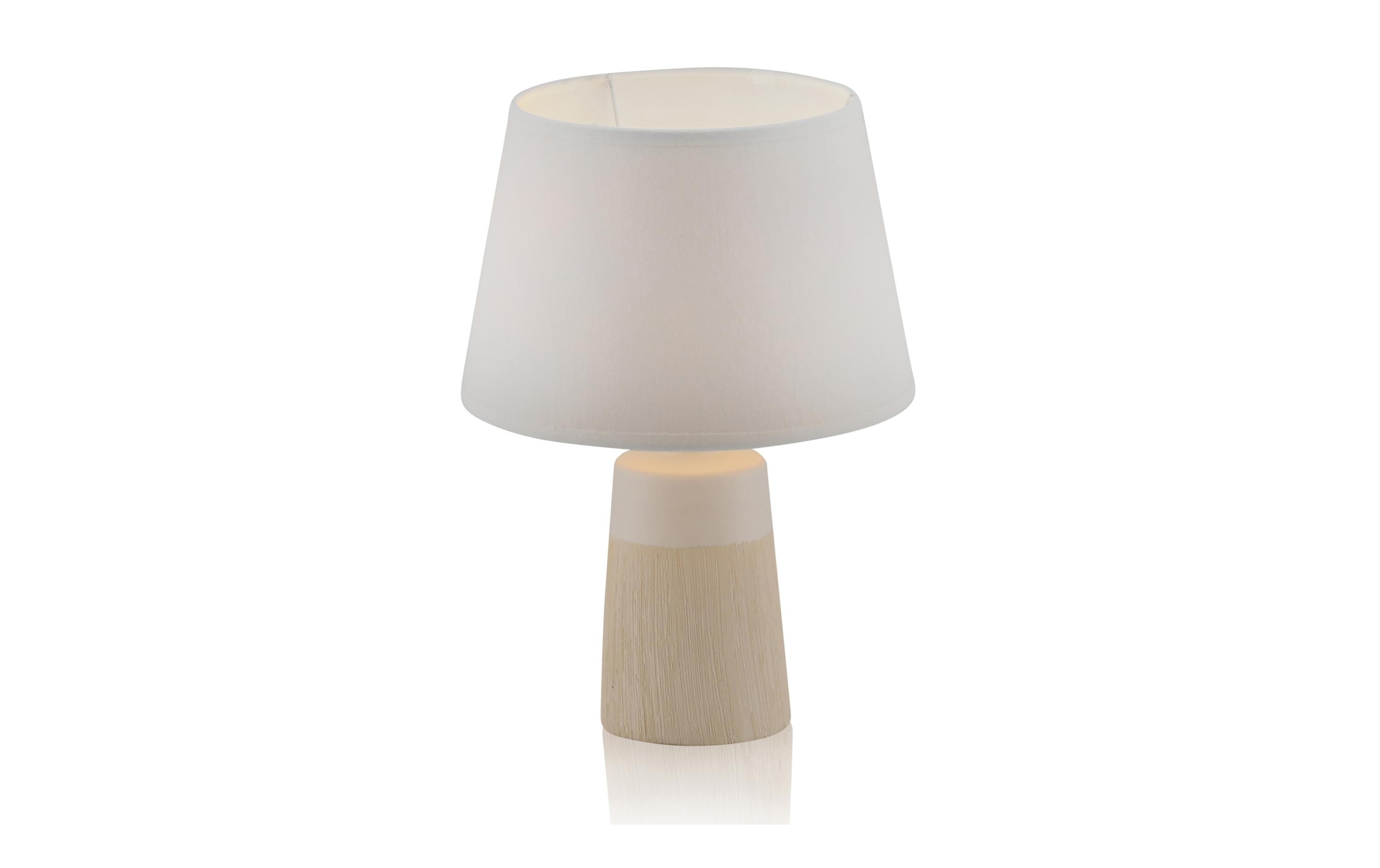 Tischleuchte «Talia» h: 31 cm WeissTischlampe aus Keramik