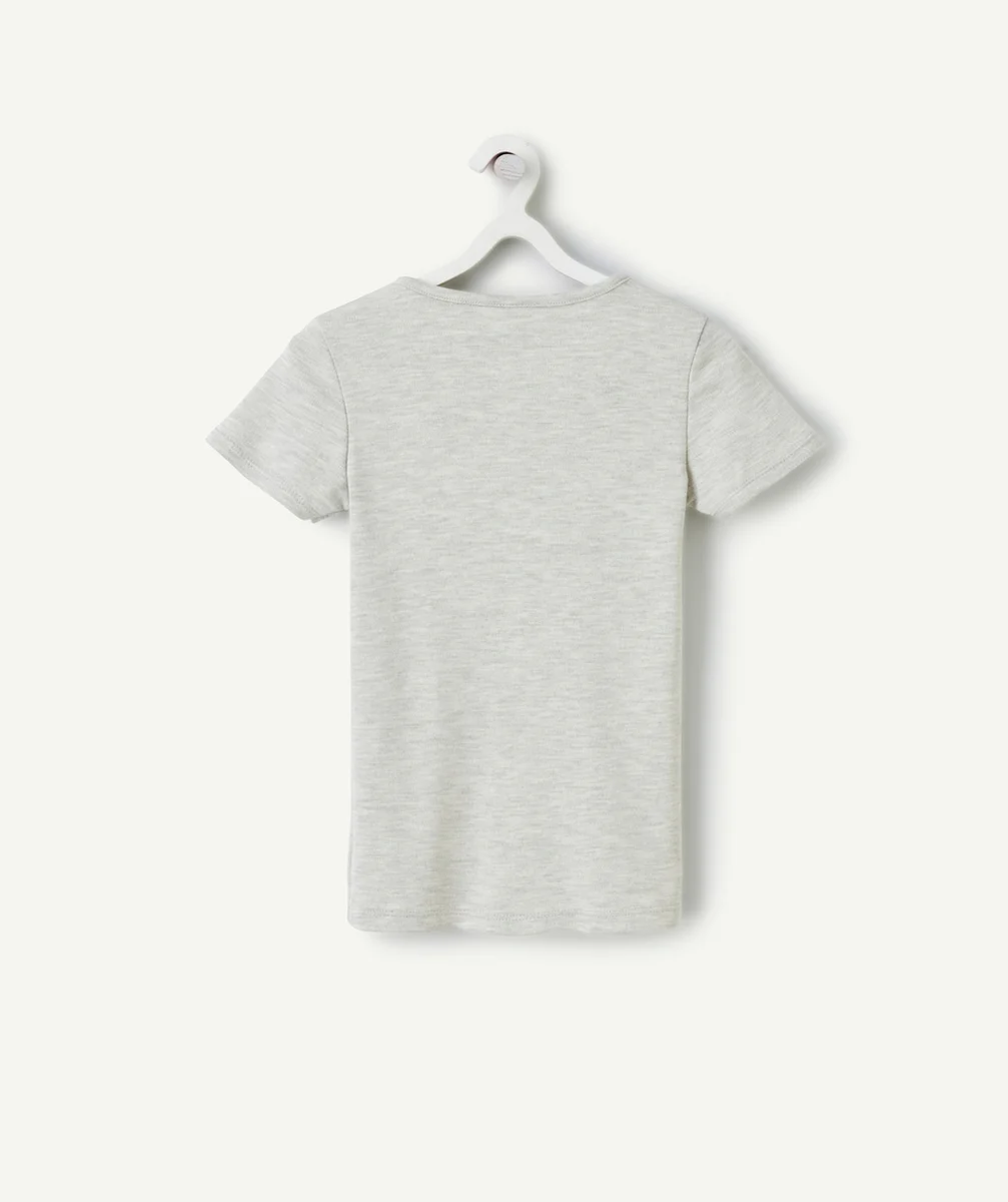 DAMARTT-SHIRT MANCHES COURTES MAILLE INTERLOCK THERMOLACTYL GRIS CHINÉ