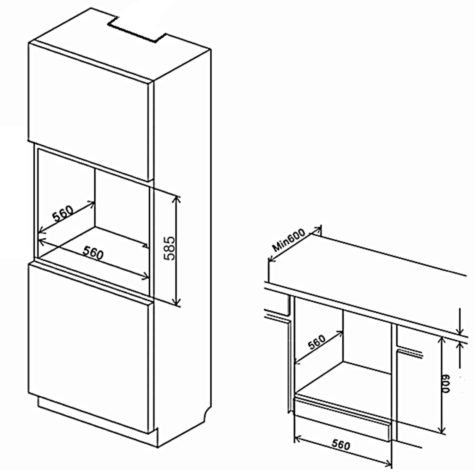 EXQUISIT Elektro-Einbaubackofen EBE 555-1.1 - A