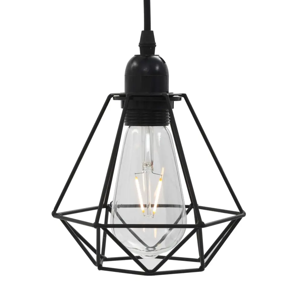 vidaXL - Plafondlamp - Zwart - Metaal
