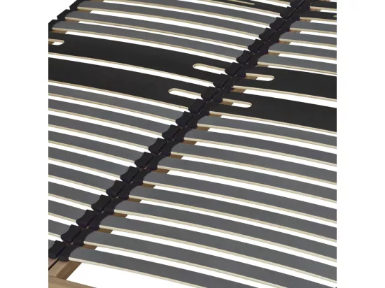 Sommier à lattes + pieds 140x200 C322 - 46 lattes bois - Fabrication française
