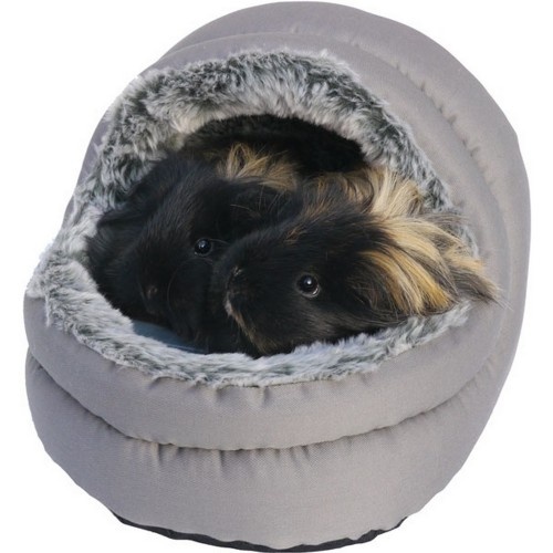 Cama Snuggles para animais de pequeno porte, cinza