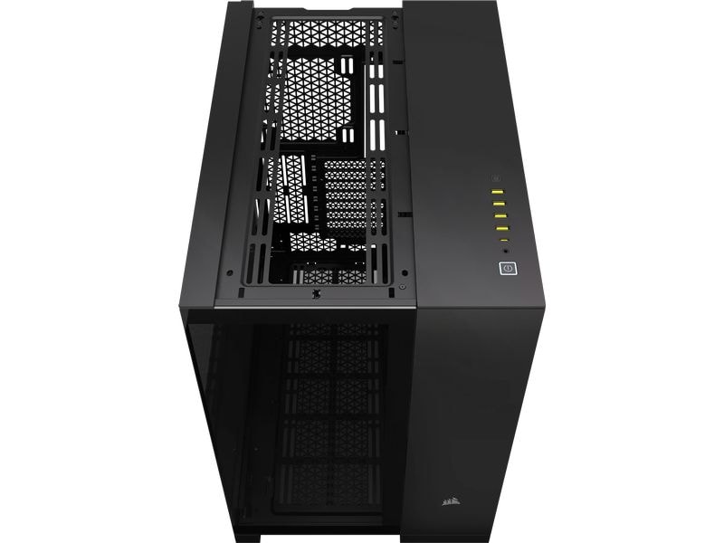 Corsair PC-Gehäuse 6500X Schwarz Mid-Tower PC-Case mit Zwei-Kammer-Design und herausragendem Luftstrom