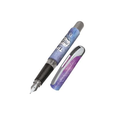ONLINE College - Stylo plume - time for miracles - bleu - 0.5 mm - pointe moyenne