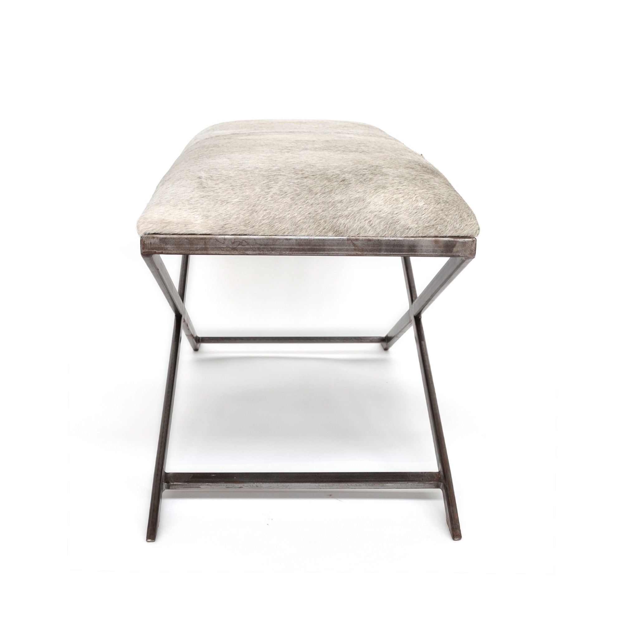 Scherenbank 'Oviedo', grau, T 120 cm, B 43 cm, H 50 cm von fischer's lagerhaus