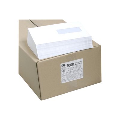 La Couronne - 1000 Enveloppes C5 162 x 229 mm - 80 gr - fenêtre 45x100 mm - blanc