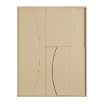 Muurdecoratie beige FSC 100% - l70xb90xh2,5cm