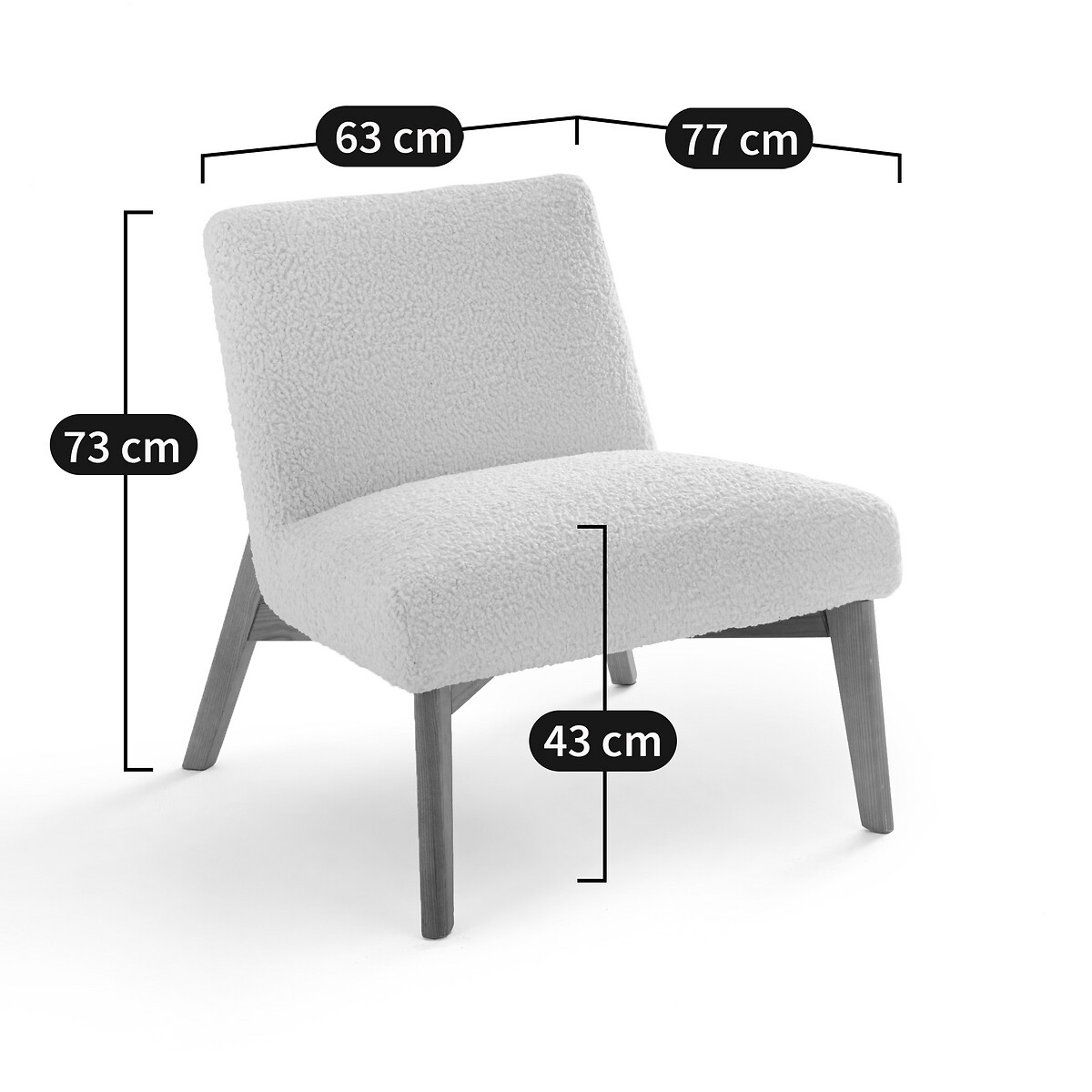 LA REDOUTE INTERIORS<br>Poltrona encaracolada Jymari