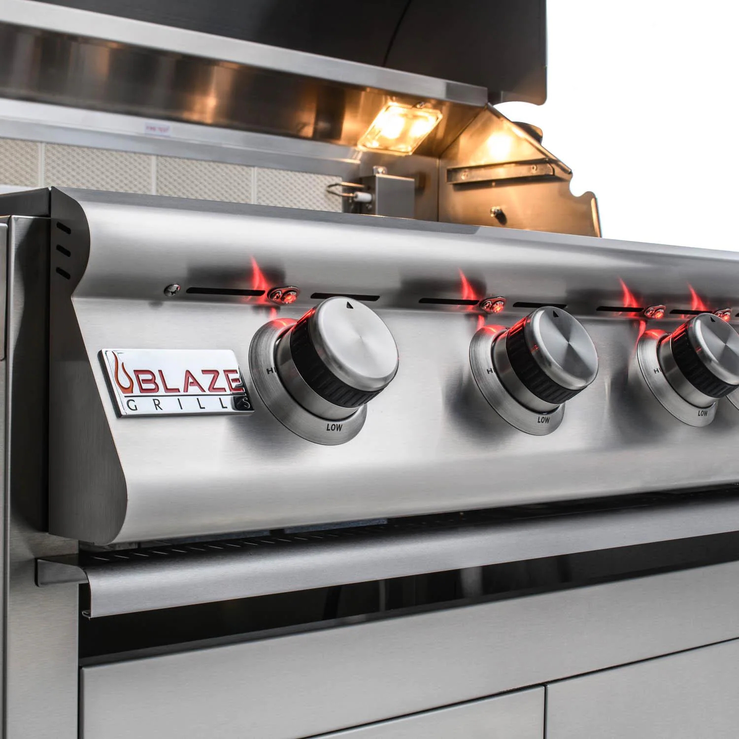 Blaze Premium LTE Marine Grade 32-Inch 4-Burner Freestanding Propane Gas Grill With Rear Infrared Burner & Grill Lights - BLZ-4LTE2MG-LP
