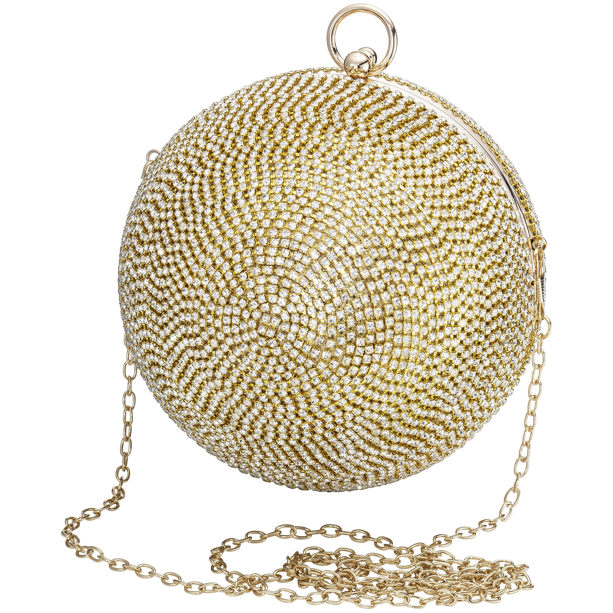 Julie Julsen Handbag Metall mit Zirkonia champagner