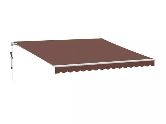 Auvent rétractable automatique marron 400x300 cm