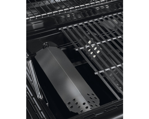 Char-Broil Gas2Coal 440 hybride gasgrill, 155 x 62,9 x 116,8 cm, 4 branders + zijbrander, zwart, inclusief rooster, dekselthermometer, vetopvangbak, grillrooster en warmhoudrek