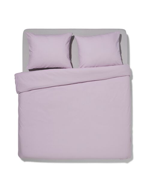 housse de couette en coton doux 200x200/220 lilas