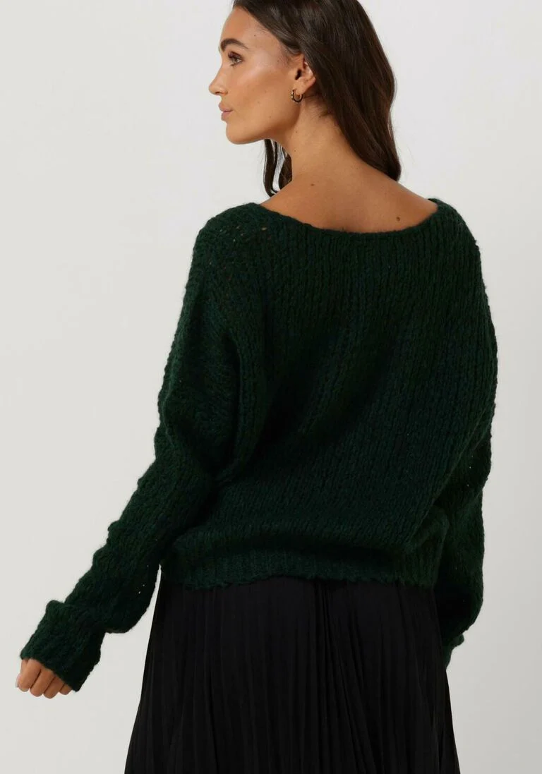 SIMPLE groene simple trui sascha v knit-mohair-22-3