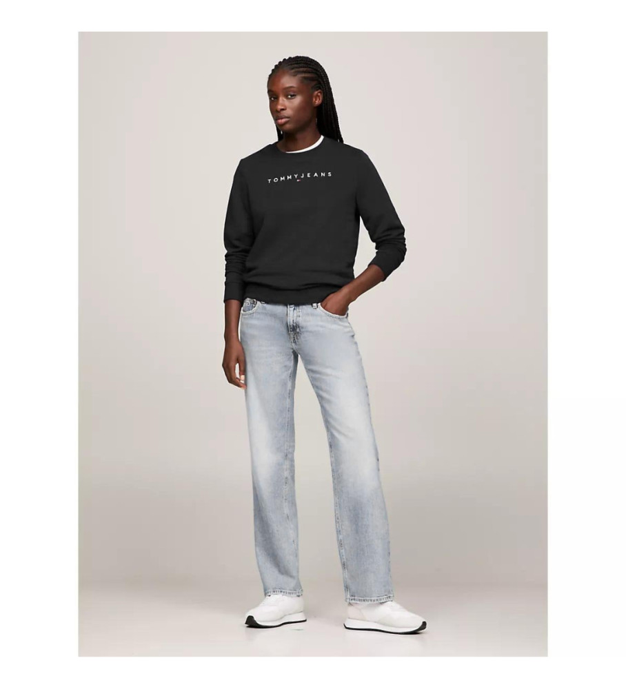 Moletom Tommy Jeans Linear Preto