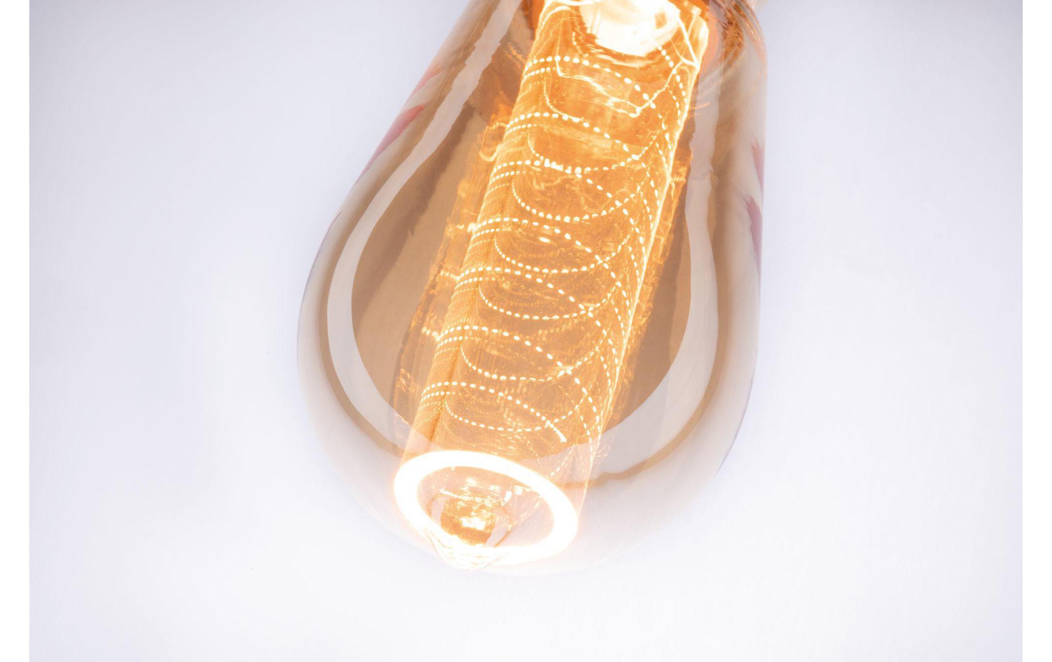 Lampe Vintage Kolben 4 W (21 W) E27 SpiralmusterVintage-Kolben ST64 mit Innenkolben Spiralmuster