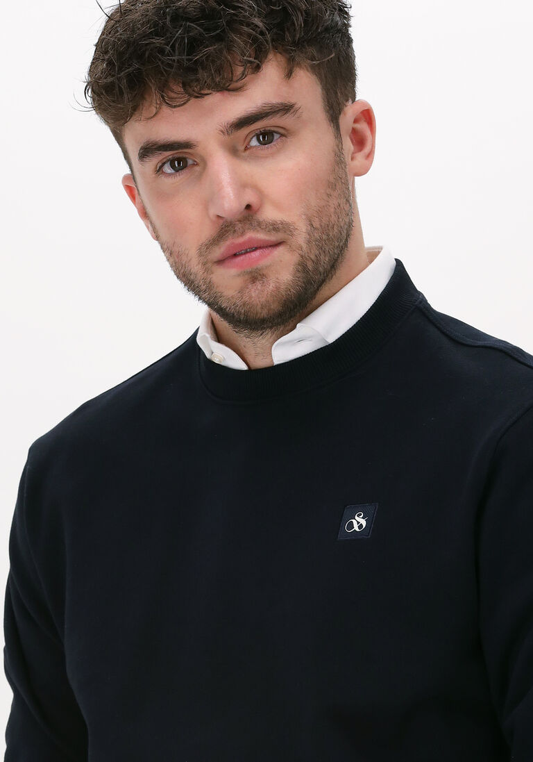 SCOTCH & SODA donkerblauwe scotch & soda trui felpa crewneck sweatshirt