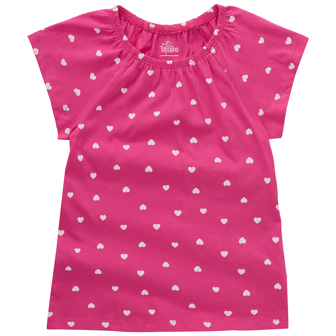 Topolino Mädchen T-Shirt mit Herz-Allover pink