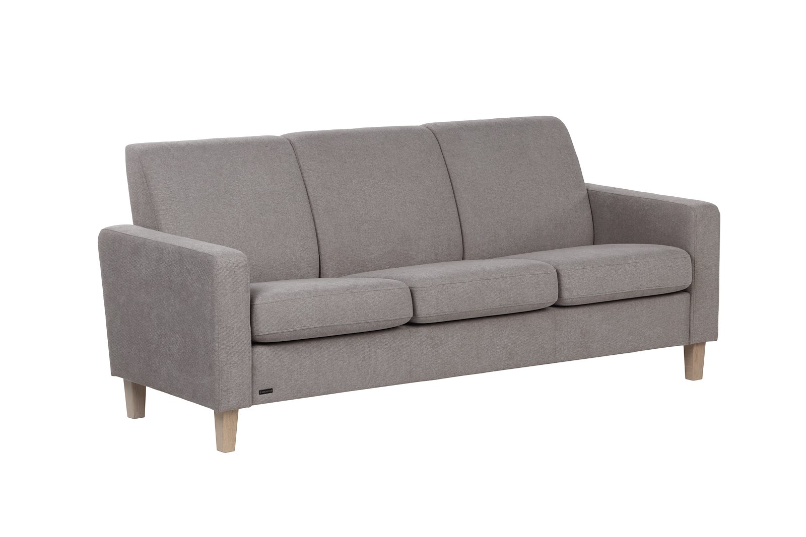 Medly 3-seter Tekstil Guard Taupe med vange B og hvitoljet ben 176