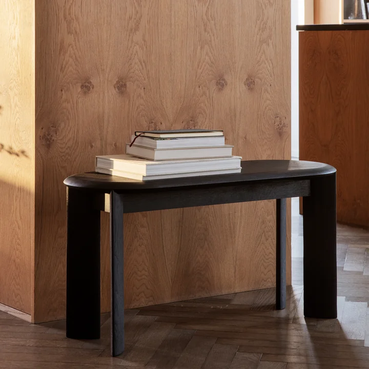 Ferm Living - Bevel Bank, 90 x 35 cm, Buche weiss geölt