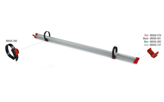 Fiamma Rail Quick Radschiene 128 cm - Farbe Schwarz Fiamma Ersatzteilnummer 98656-098