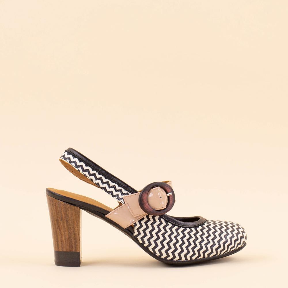 Nemonic 2306 retro shoes black white