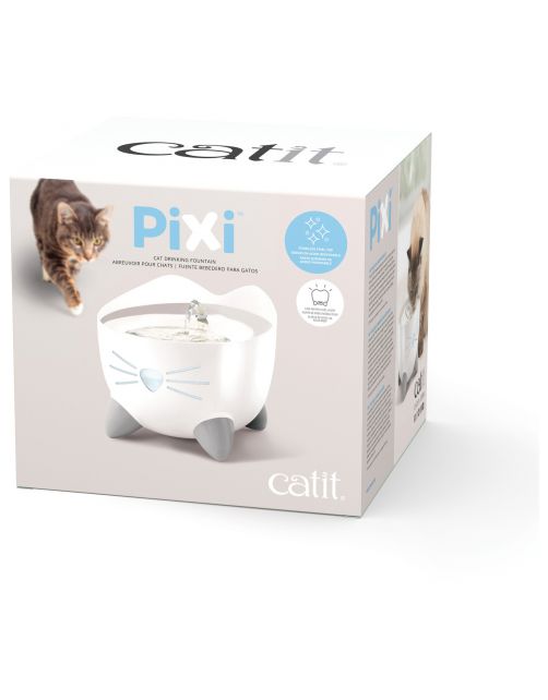 Catit Pixi Fountain Rvs - Kattendrinkbak - 20x20x16 cm Wit