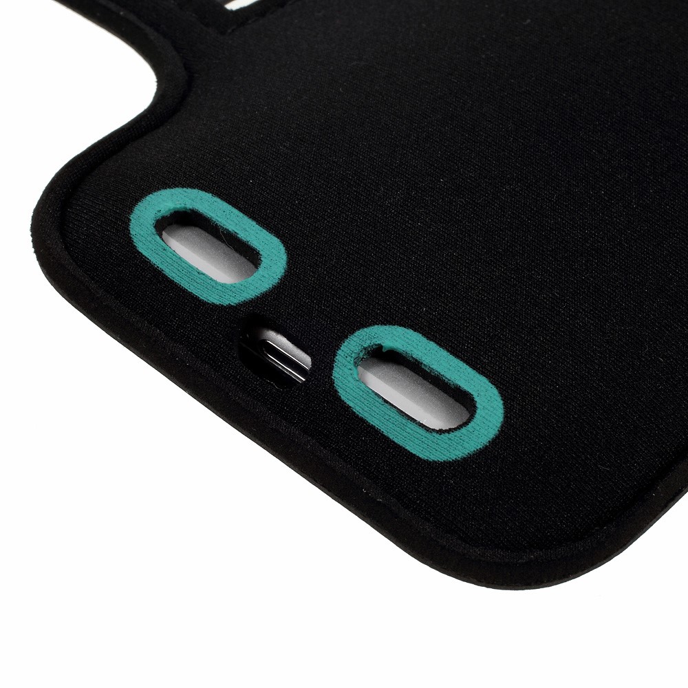 iPhone SE (2022/2020) / 8 / 7 Neopren Fitness Sportarmband   Schlüsselfach - Schwarz