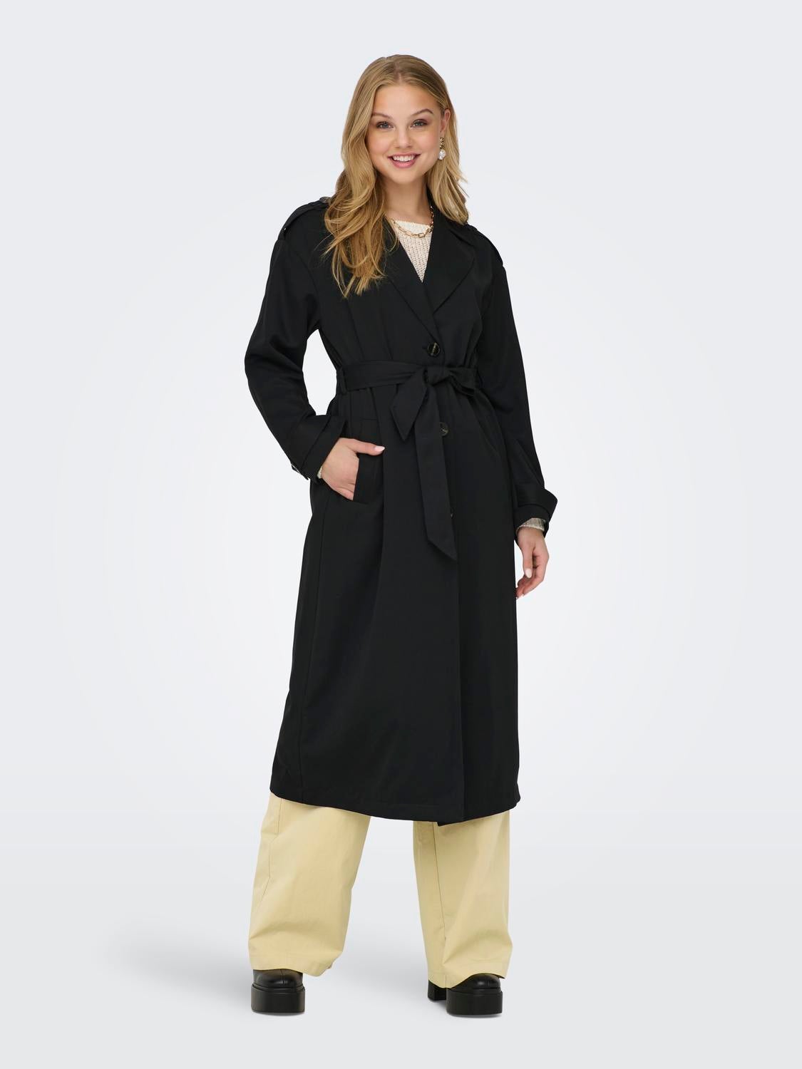 ONLLINE Trenchcoat Black