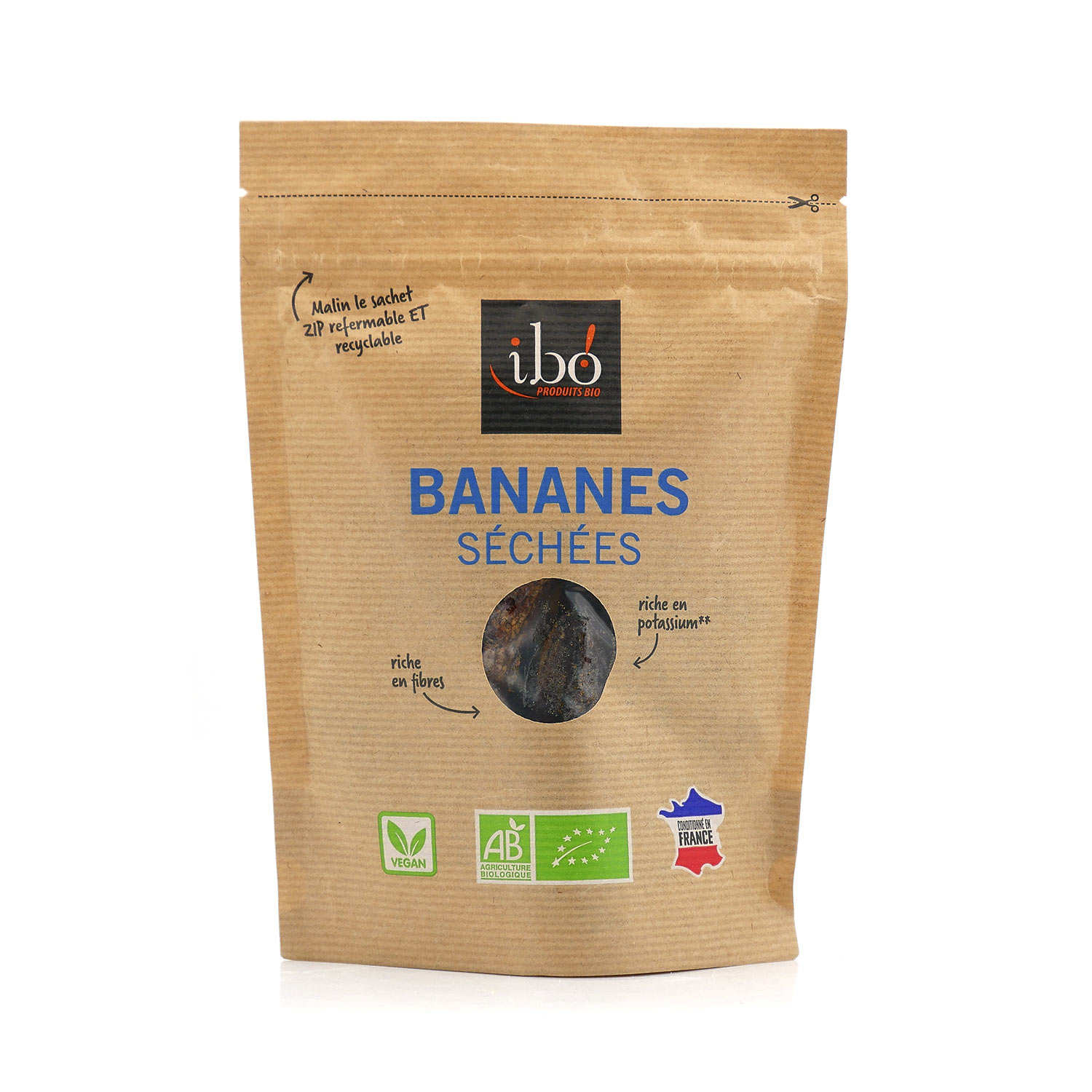 Bananes séchées entières bio