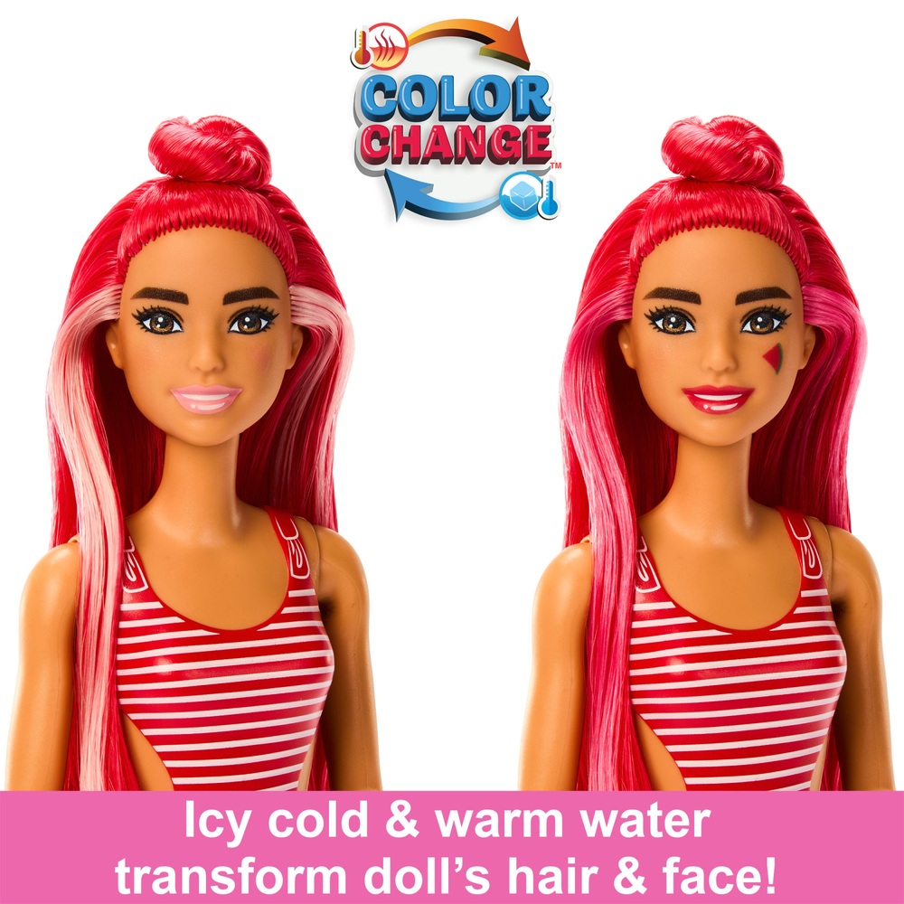 Barbie Pop Reveal Fruchtserie – Puppe und Überraschungen mit Wassermelonenduft