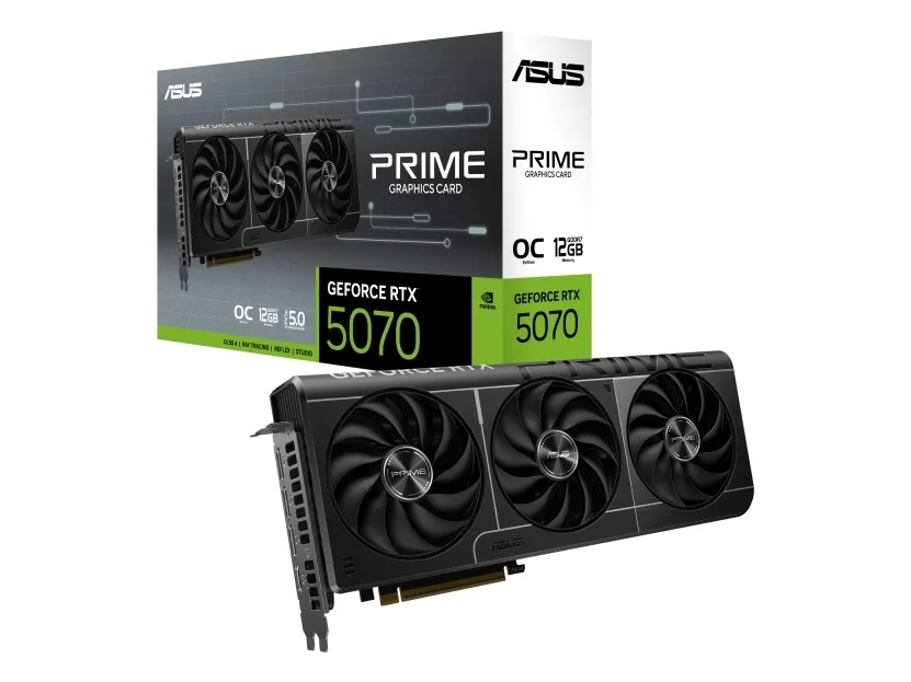ASUS PRIME GeForce RTX 5070 12GB - OC Edition - grafikkort - GeForce RTX 5070 - 12 GB GDDR7 - PCI Express 5.0 - 3 x DisplayPort, HDMI